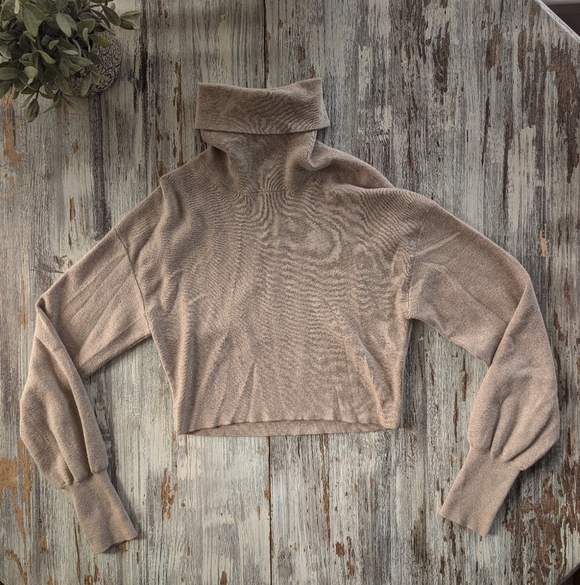 Aritzia Wilfred Rebecca Turtleneck Wool Blend Tan Women's Small - Picture 3 of 8